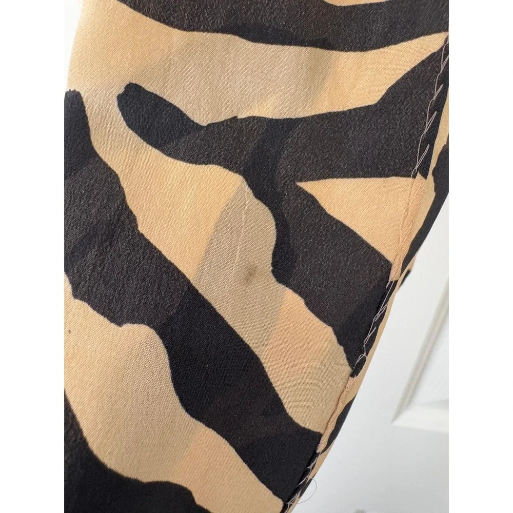 Vintage Echo Animal Print Silky Scarf/Wrap Oblong 11